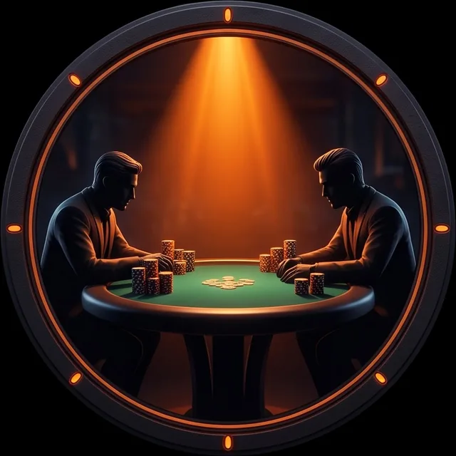 Two players at a card table